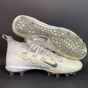 Nike Alpha Huarache 6 Elite LAX-Men's Sz 13-White Opalescent Cleats- 923422-115